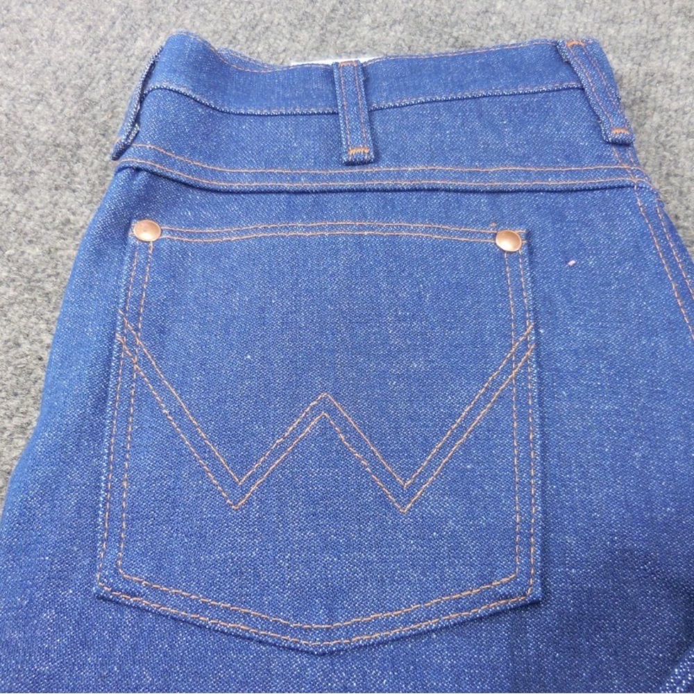 NOS 90's Wrangler 936DEN Slim Fit 32x30 Cowboy Cut Jeans USA Blue 100% Cotton - Picture 4 of 9